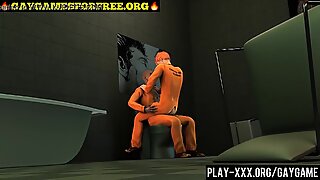 3d prisoner getting fuckced in the ass by an ebony stud